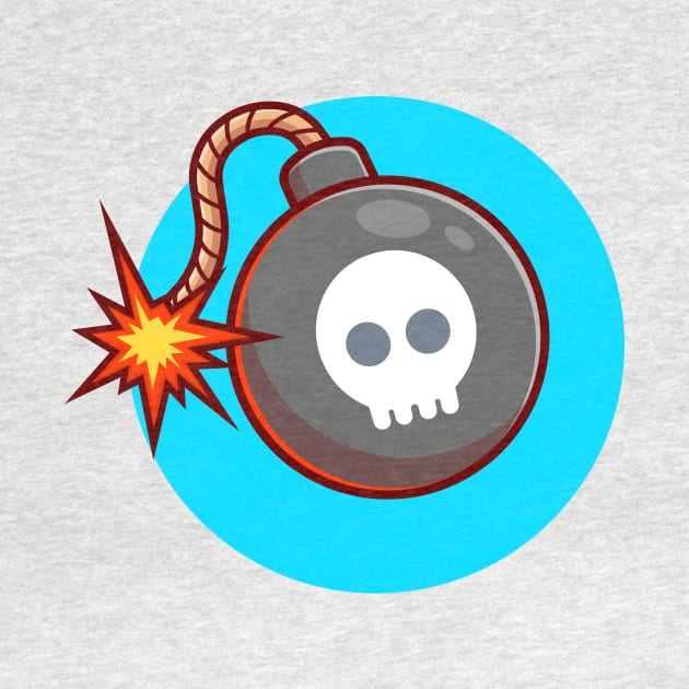 Bomb Cartoon Vector Icon Illustration by Catalyst Labs